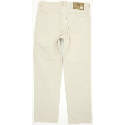 Joker Three Famous Tailors Men Beige Straight Regular Jeans W36 L30