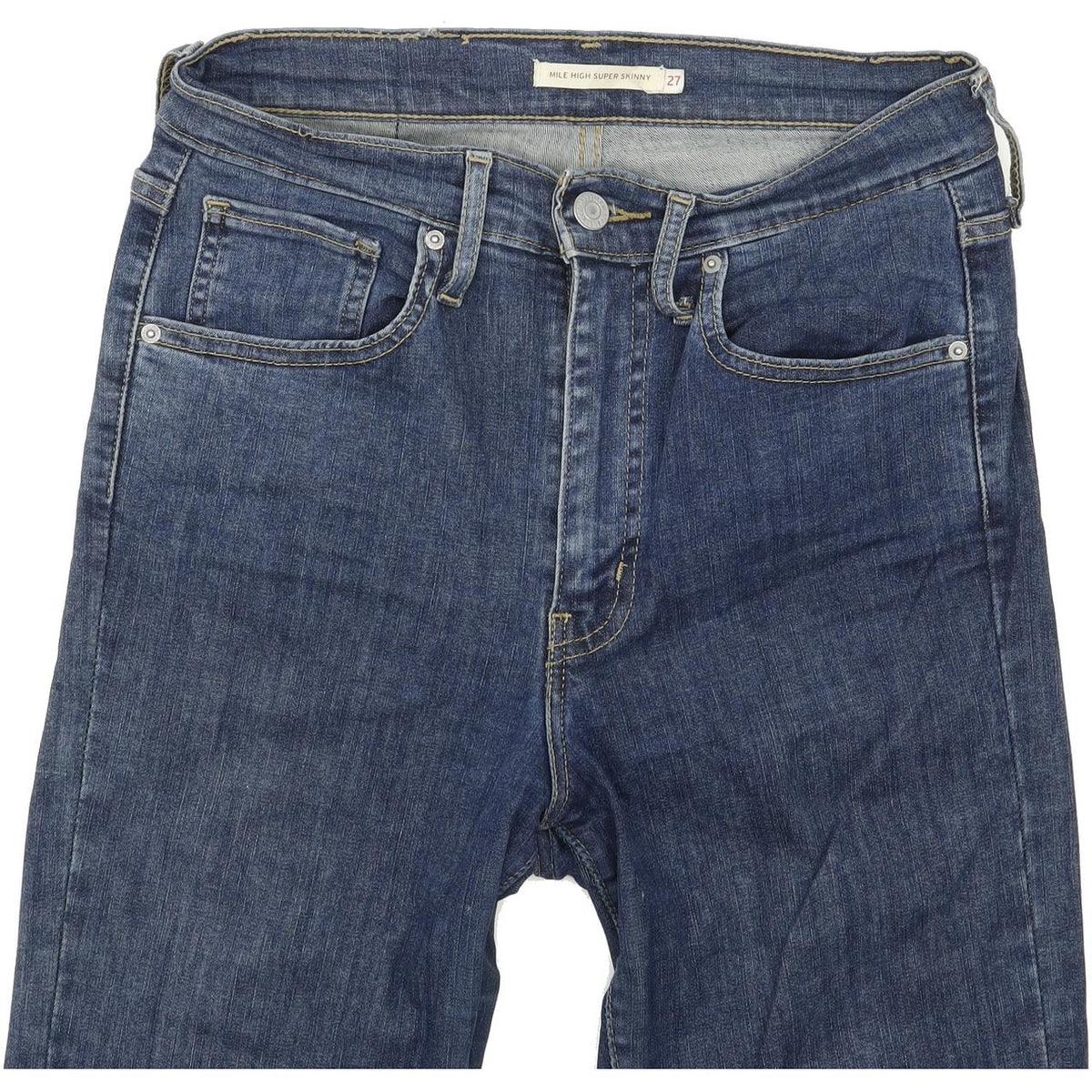 Levi's Mile High Rise Women Blue Skinny Slim Stretch Jeans W27 L30