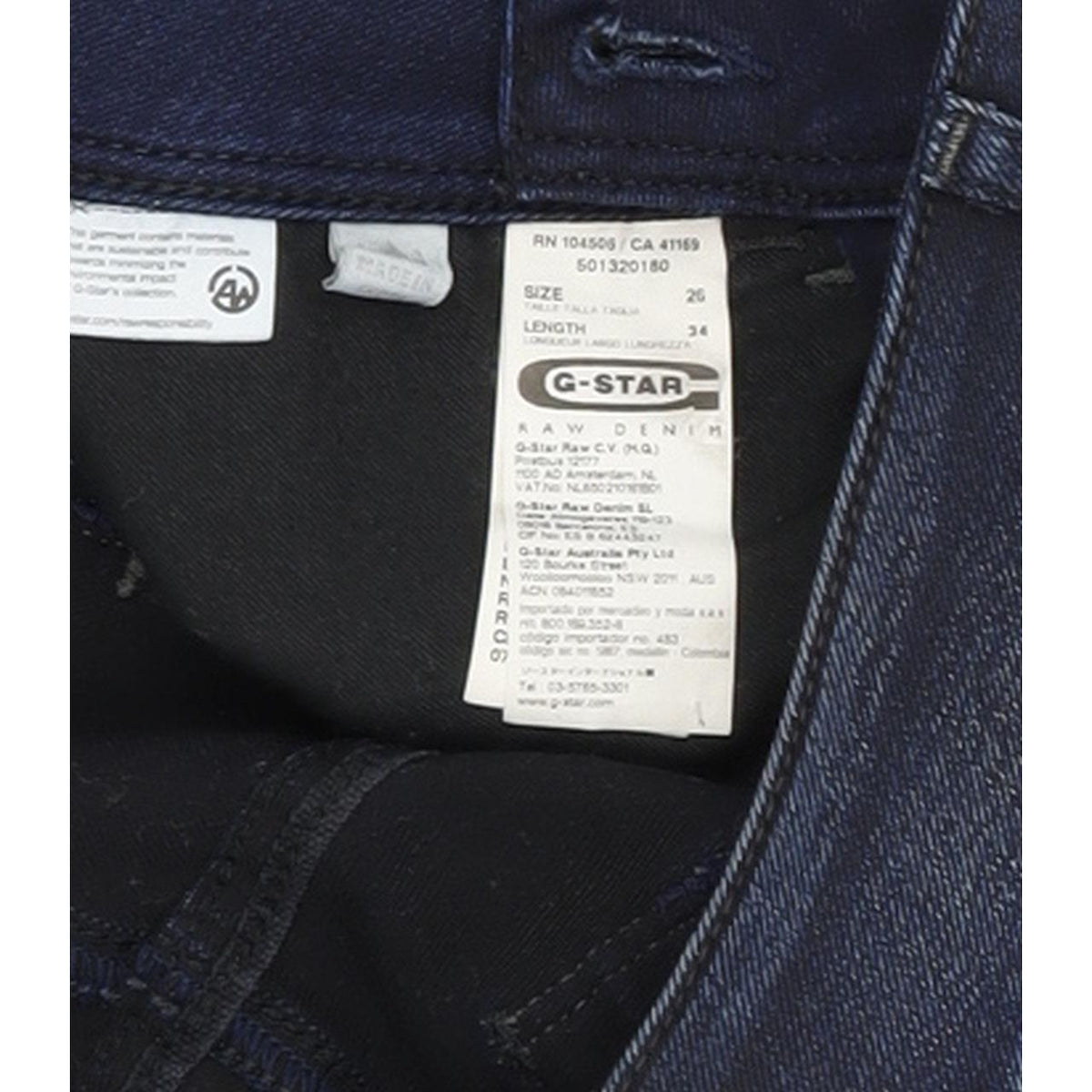 G-Star Midge Cody Women Blue Skinny Slim Stretch Jeans W26 L34