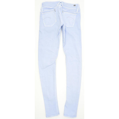 G-Star Lynn Coj Women Blue Skinny Slim Stretch Jeans W26 L32