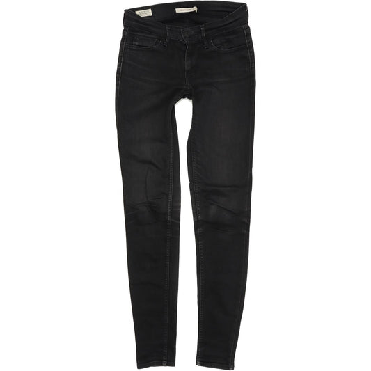 Levi's 710 Men Black Skinny Slim Stretch Jeans W27 L32