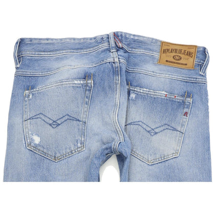 Replay Ronas Men Blue Straight Slim Jeans W33 L32