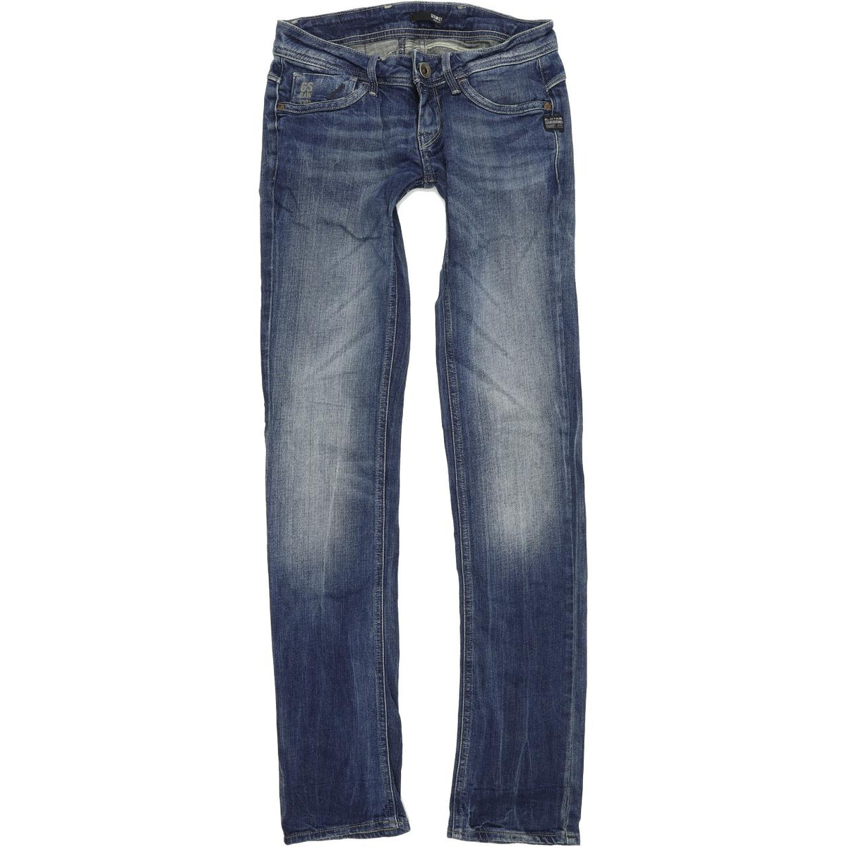 G-Star Attacc Women Blue Straight Regular Stretch Jeans W25 L34