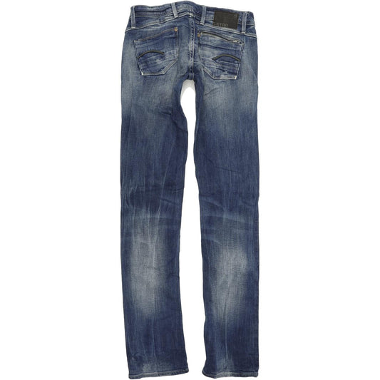 G-Star Attacc Women Blue Straight Regular Stretch Jeans W25 L34