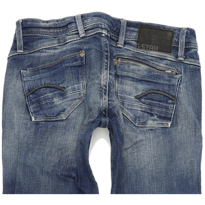 G-Star Attacc Women Blue Straight Regular Stretch Jeans W25 L34