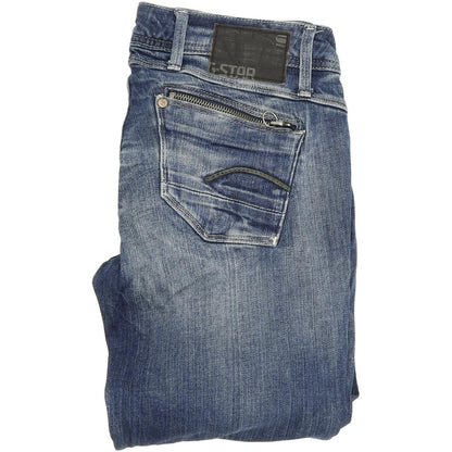 G-Star Attacc Women Blue Straight Regular Stretch Jeans W25 L34