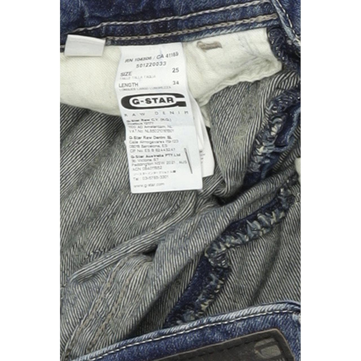 G-Star Attacc Women Blue Straight Regular Stretch Jeans W25 L34