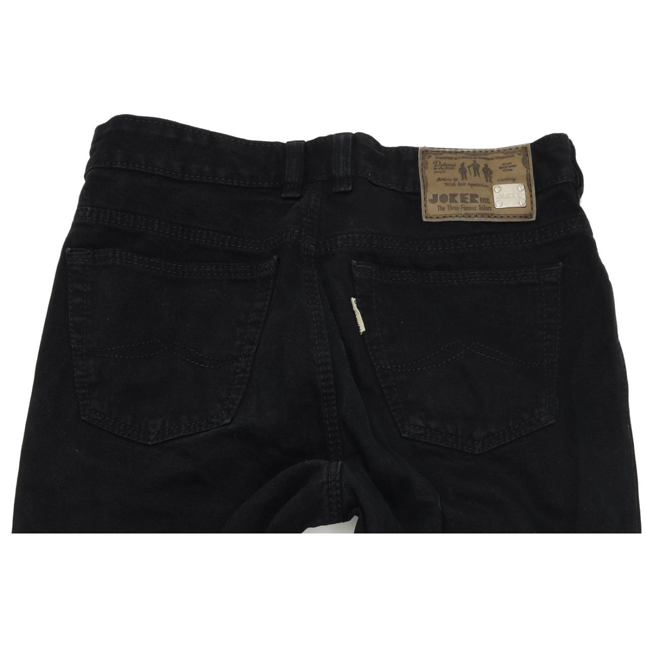 Joker Double Saddle Stitched Men Black Straight Regular Jeans W33 L34