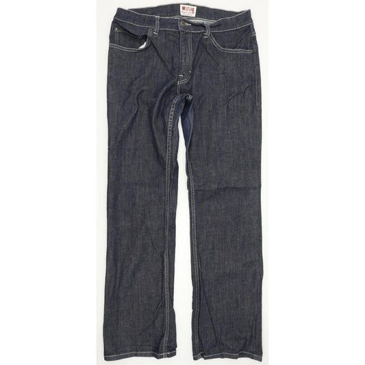Mustang Men Blue Straight Regular Stretch Jeans W33 L32