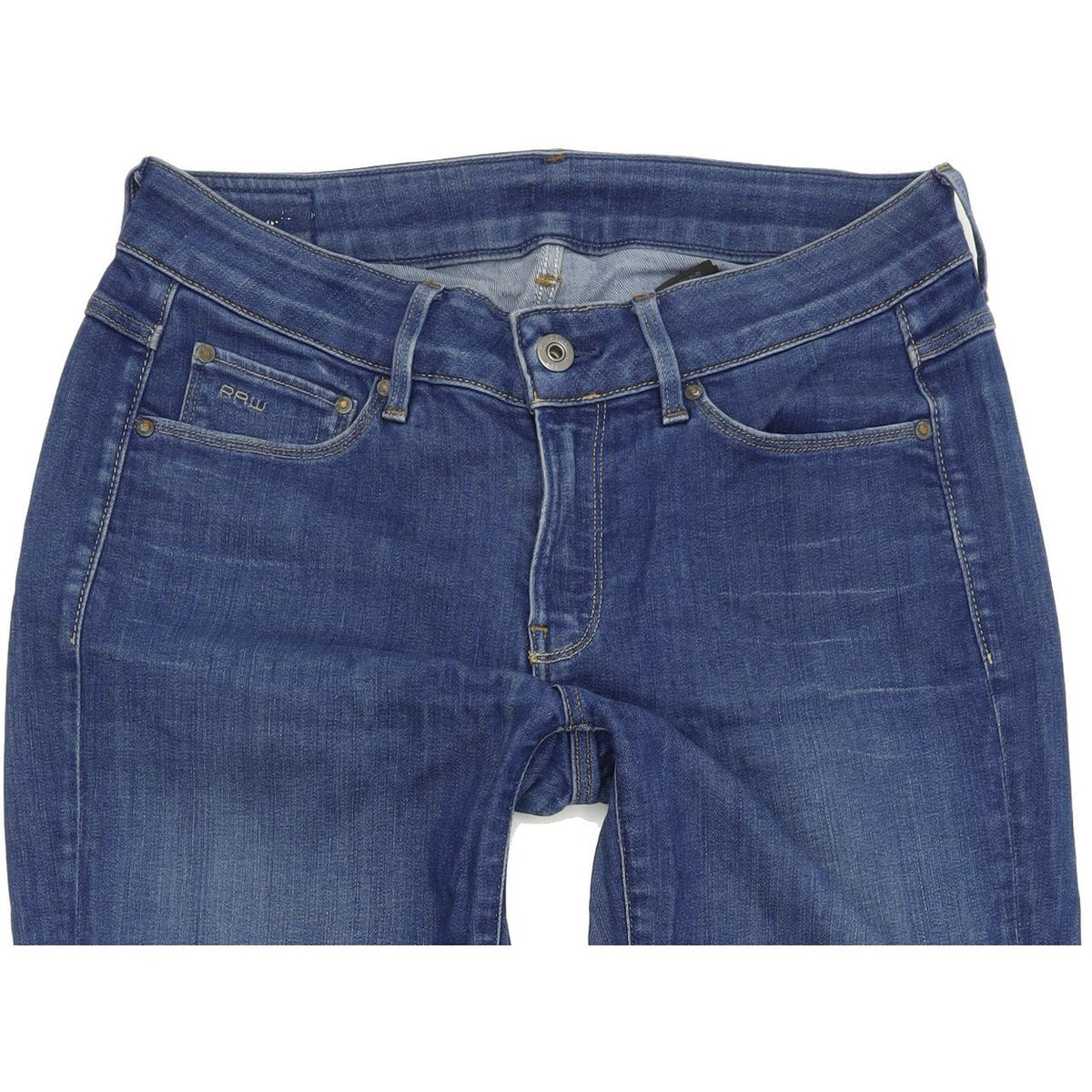 G-Star 3301 Contour Women Blue Straight Regular Stretch Jeans W28 L31