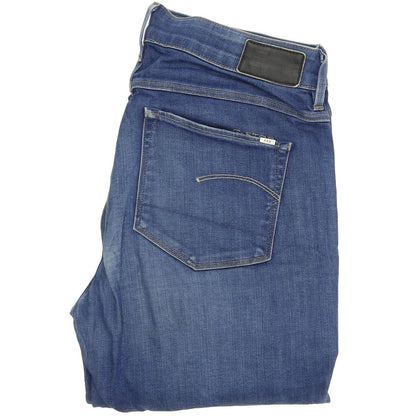 G-Star 3301 Contour Women Blue Straight Regular Stretch Jeans W28 L31