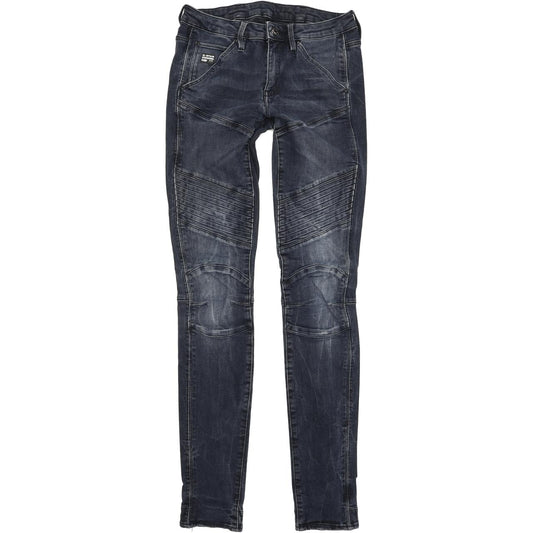 G-Star Women Blue Skinny Slim Stretch Jeans W24 L32