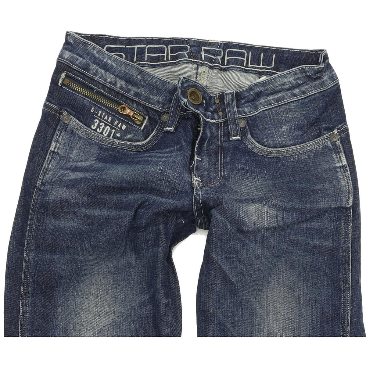 G-Star Spark Women Blue Straight Regular Stretch Jeans W24 L32