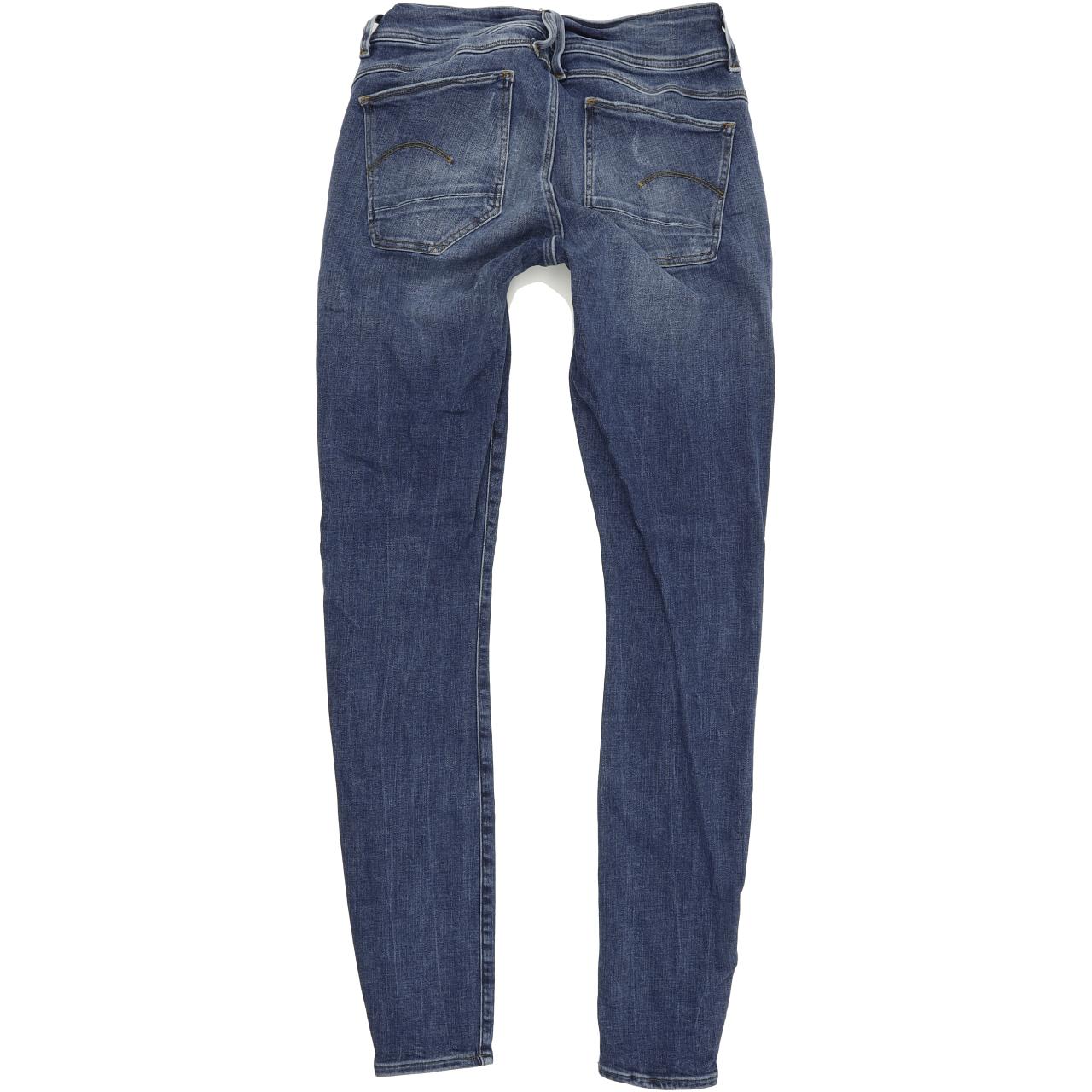 G-Star Lynn D-mid Women Blue Skinny Slim Jeans W30 L32