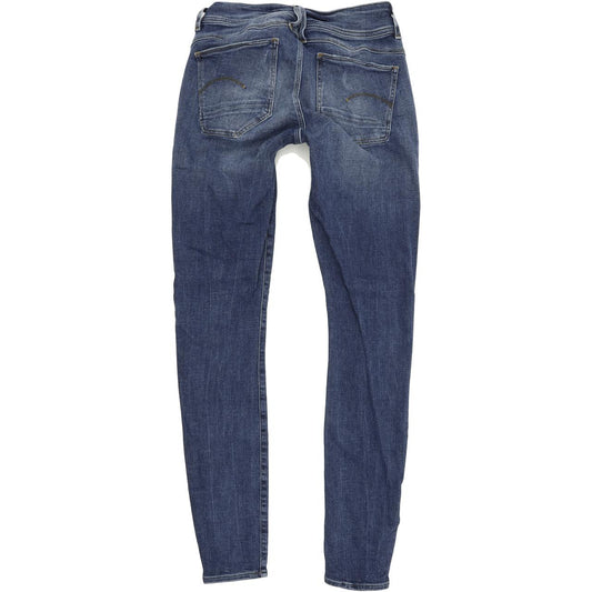 G-Star Lynn D-mid Women Blue Skinny Slim Jeans W30 L32