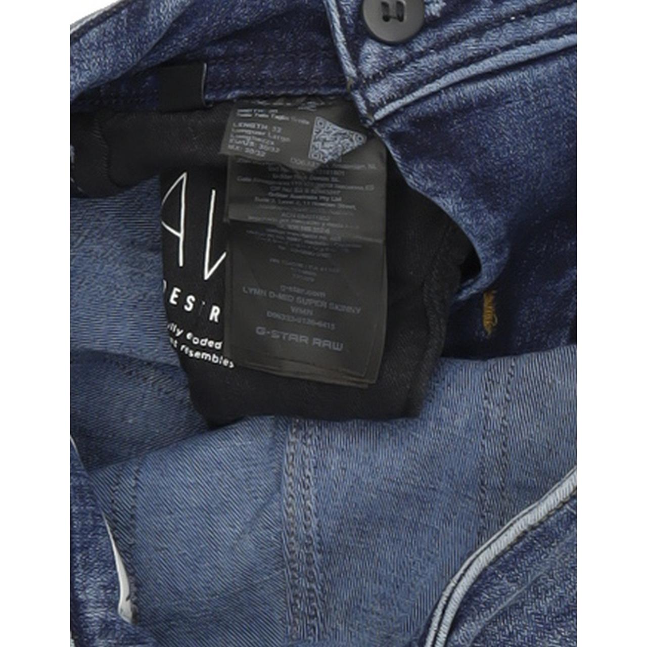 G-Star Lynn D-mid Women Blue Skinny Slim Jeans W30 L32