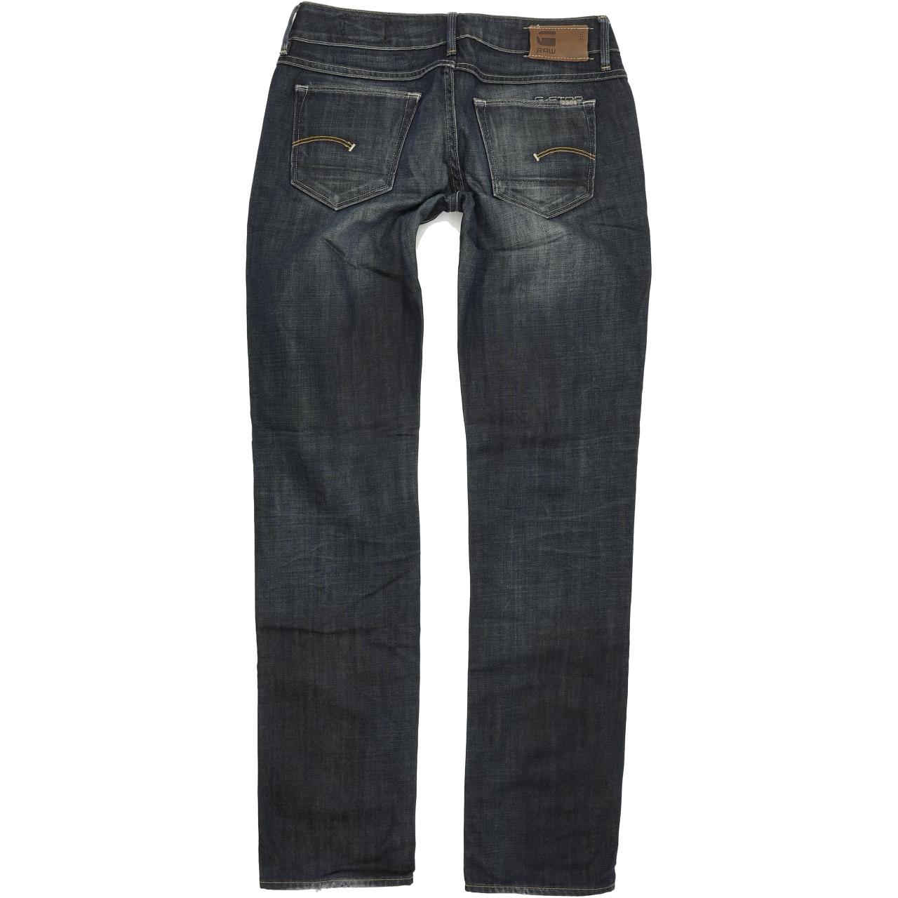 G-Star 3301 Women Blue Straight Regular Jeans W27 L32