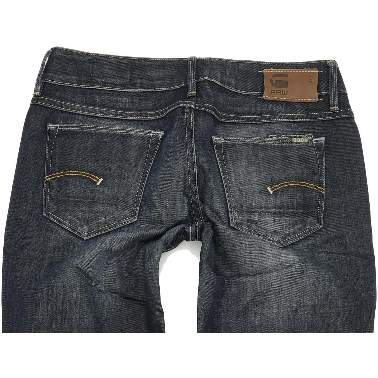 G-Star 3301 Women Blue Straight Regular Jeans W27 L32
