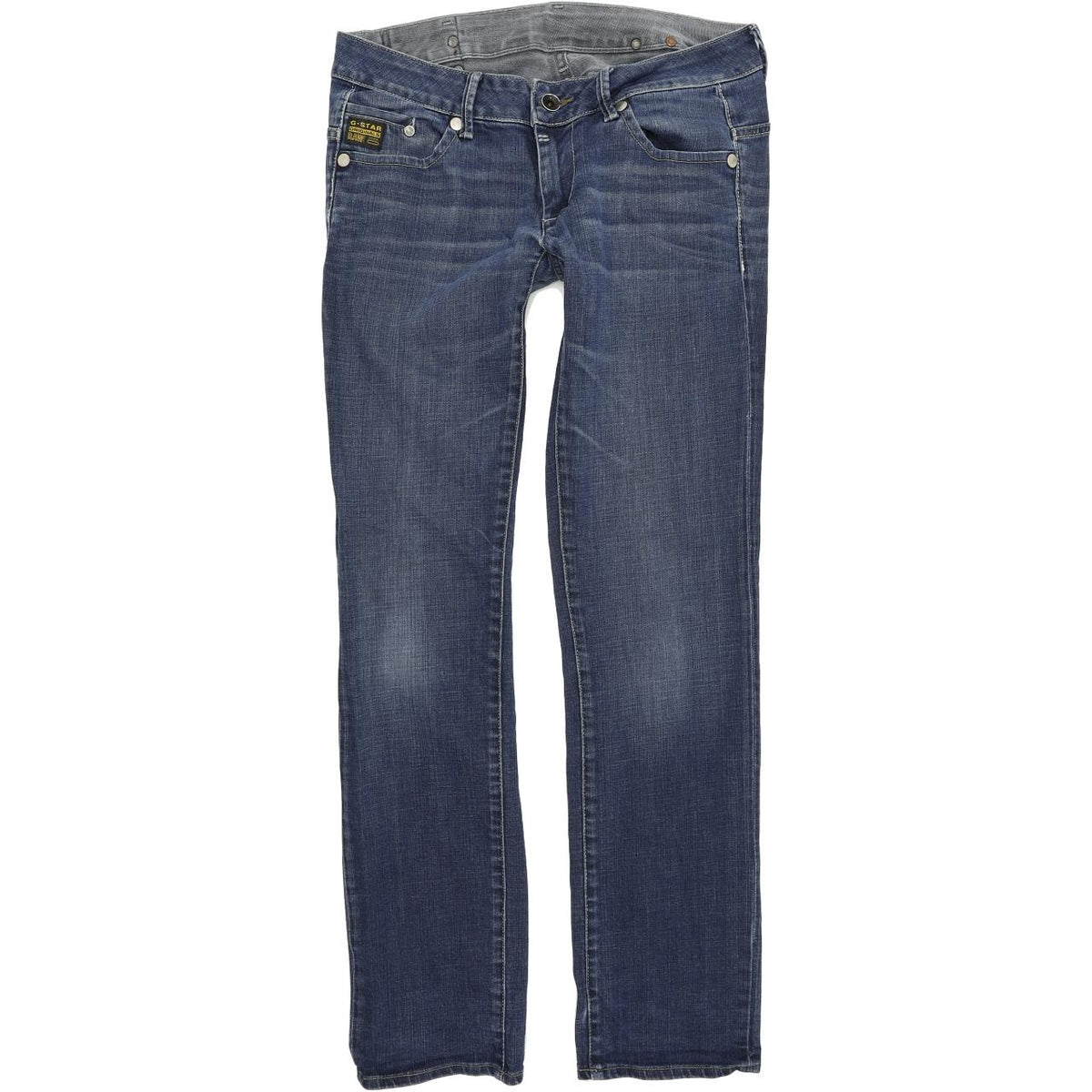 G-Star Women Blue Straight Regular Stretch Jeans W29 L32
