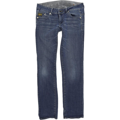 G-Star Women Blue Straight Regular Stretch Jeans W29 L32