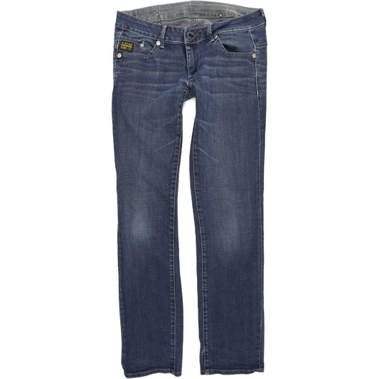G-Star Women Blue Straight Regular Stretch Jeans W29 L32