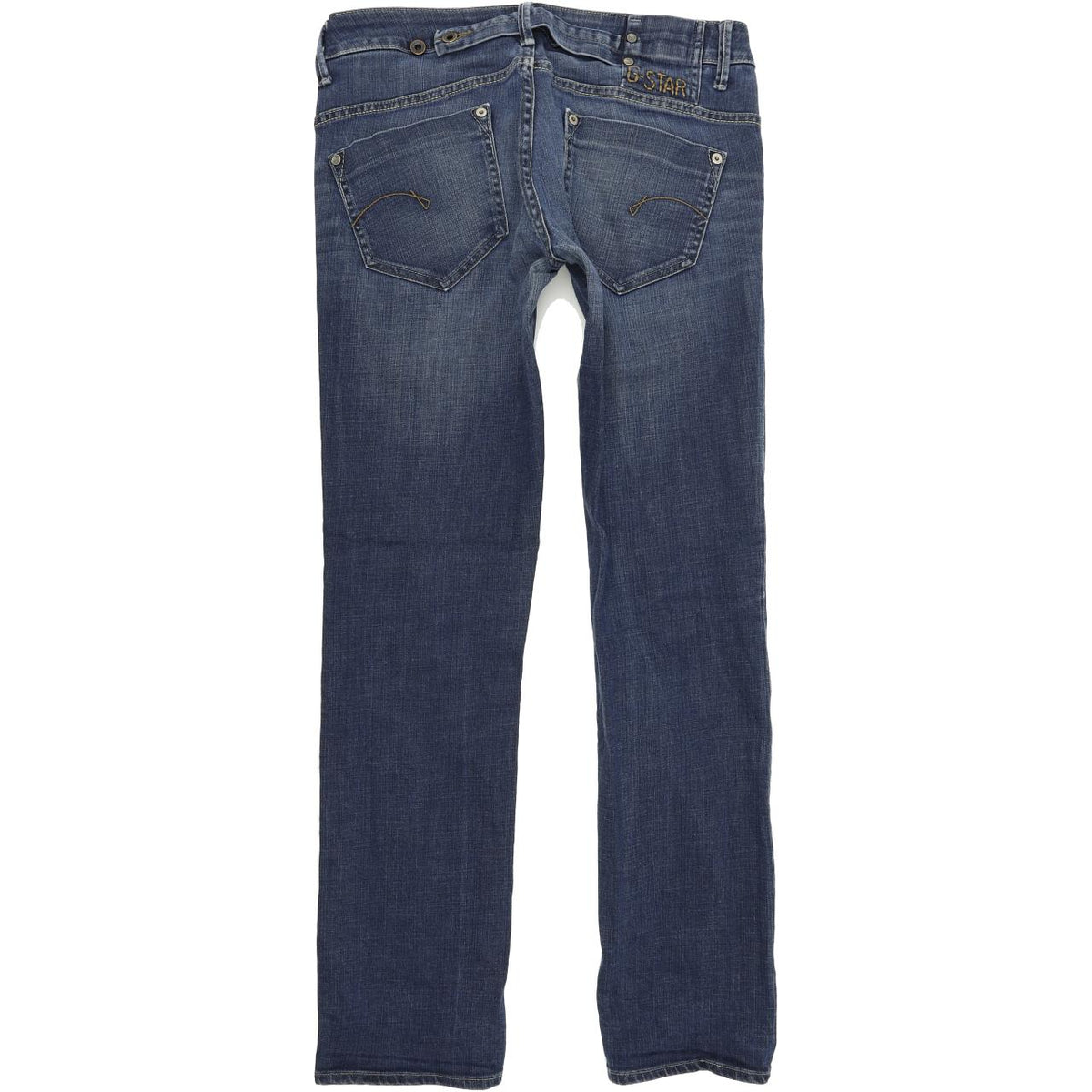 G-Star Women Blue Straight Regular Stretch Jeans W29 L32