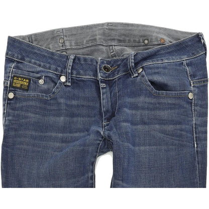 G-Star Women Blue Straight Regular Stretch Jeans W29 L32