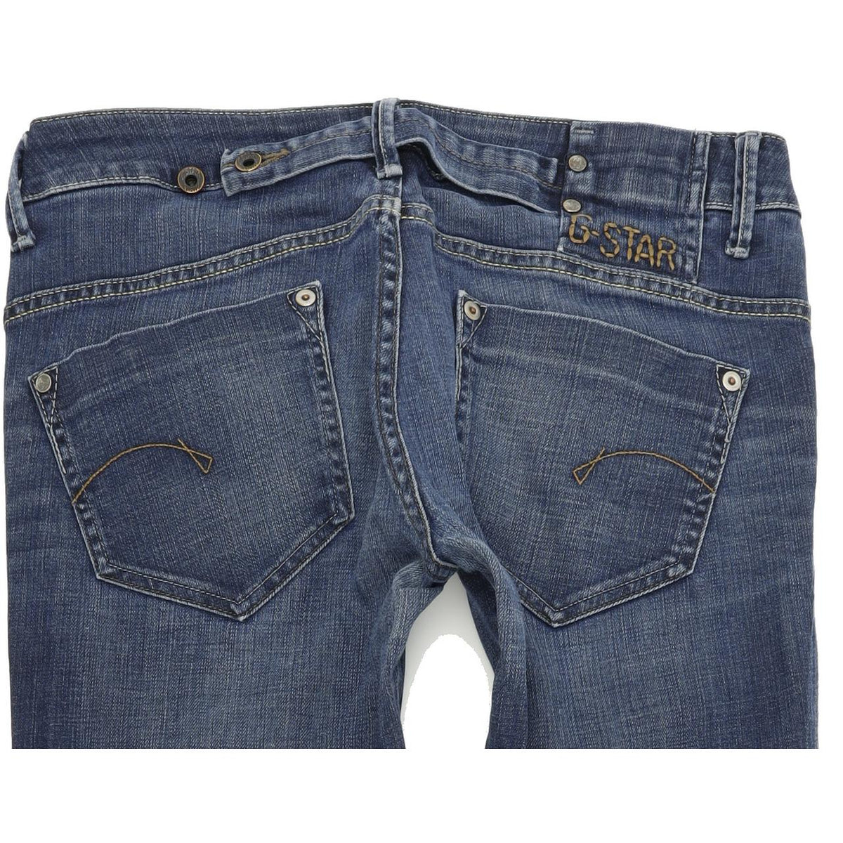 G-Star Women Blue Straight Regular Stretch Jeans W29 L32