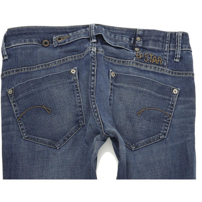 G-Star Women Blue Straight Regular Stretch Jeans W29 L32