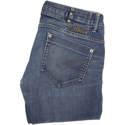 G-Star Women Blue Straight Regular Stretch Jeans W29 L32