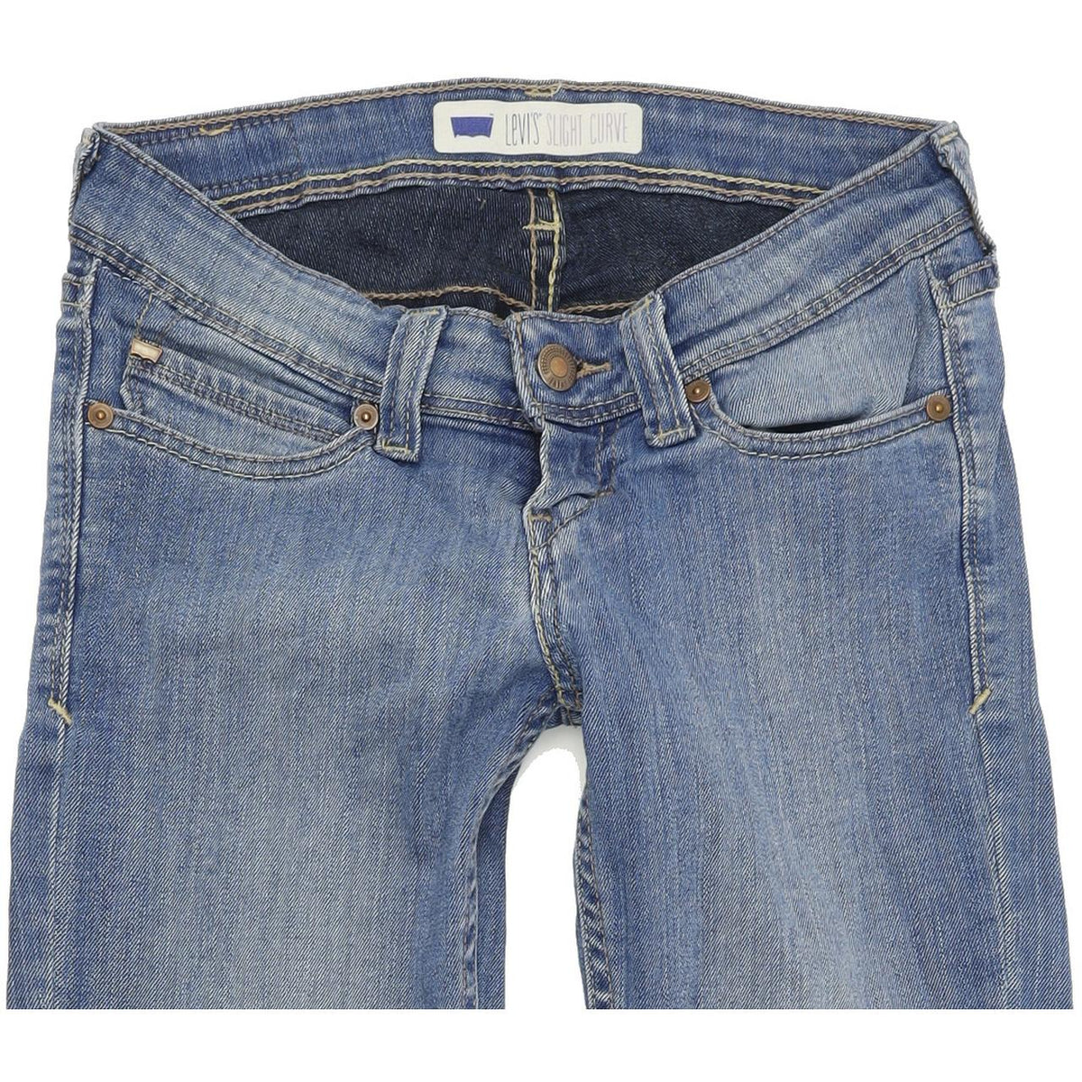 Levi's Slight Curve Women Blue Tapered Slim Stretch Jeans W25 L32