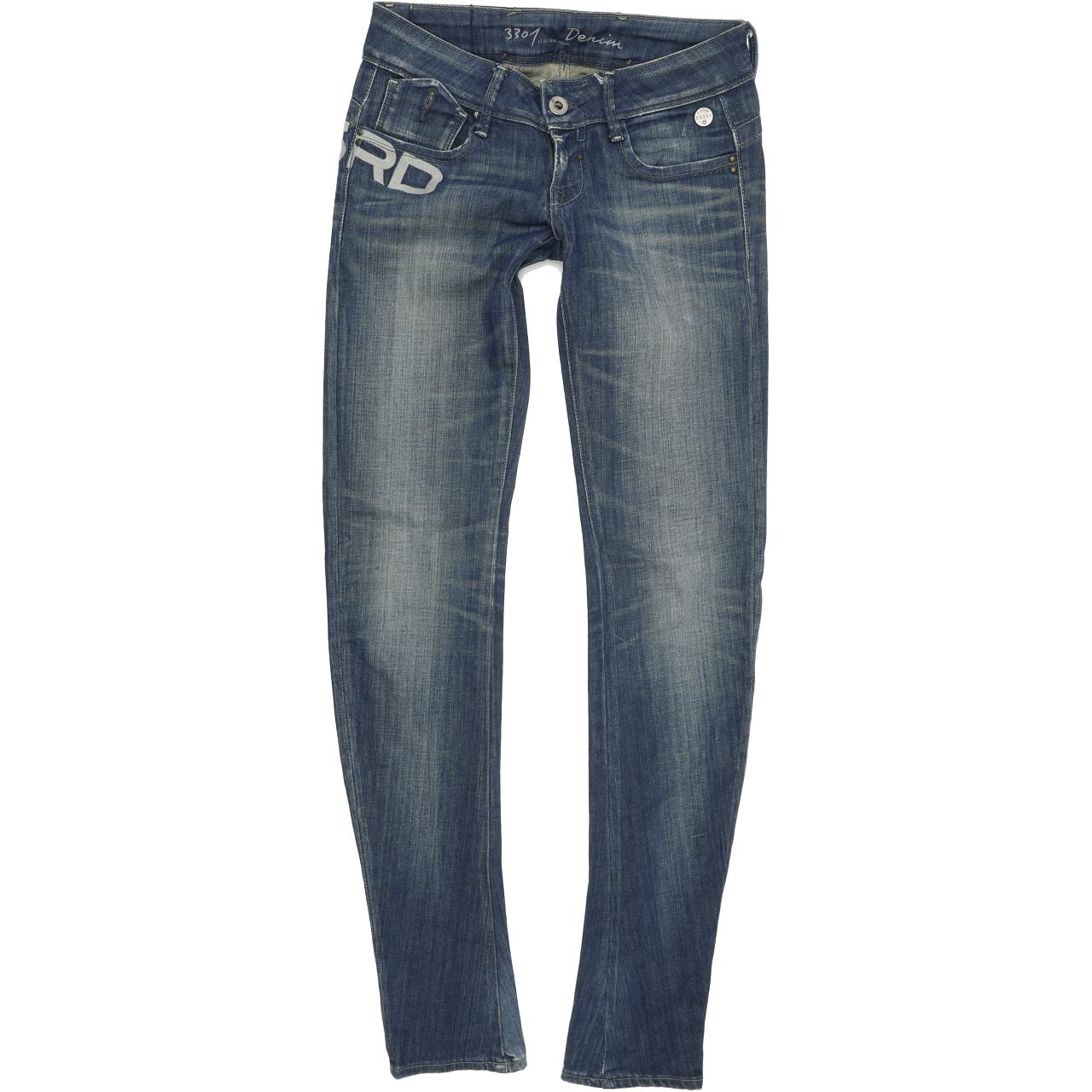 G-Star Royce Police  Women Blue Skinny Slim Stretch Jeans W25 L32
