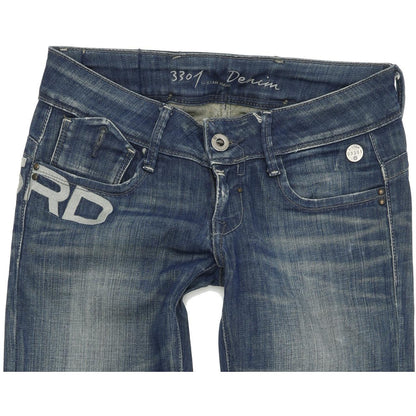 G-Star Royce Police  Women Blue Skinny Slim Stretch Jeans W25 L32