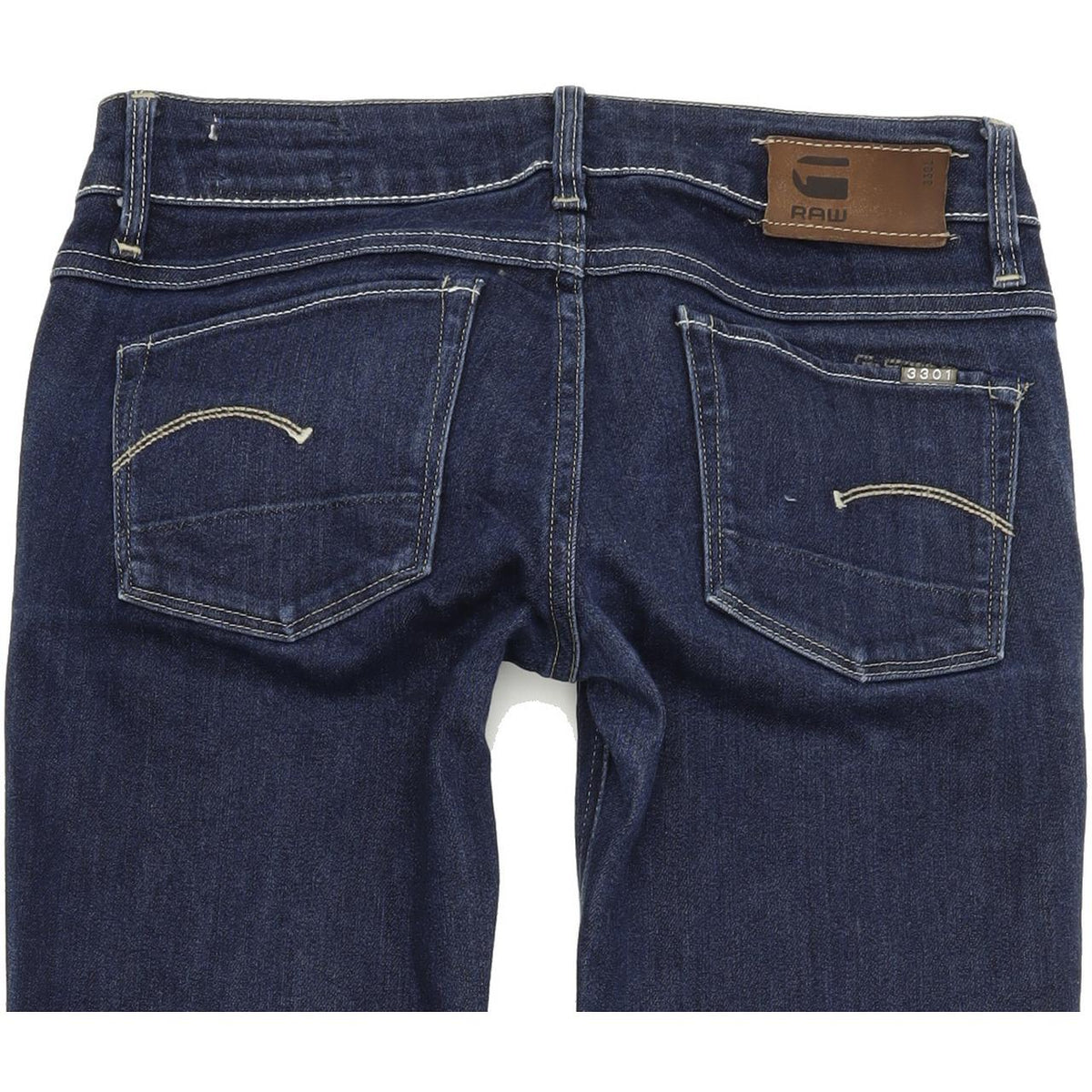 G-Star 3301 Women Blue Straight Regular Stretch Jeans W27 L32