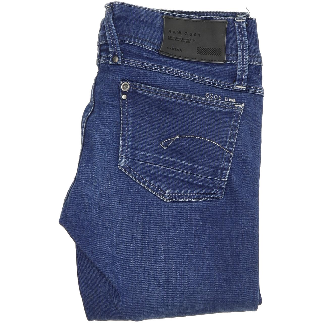 G-Star Lynn Women Blue Skinny Slim Stretch Jeans W27 L32