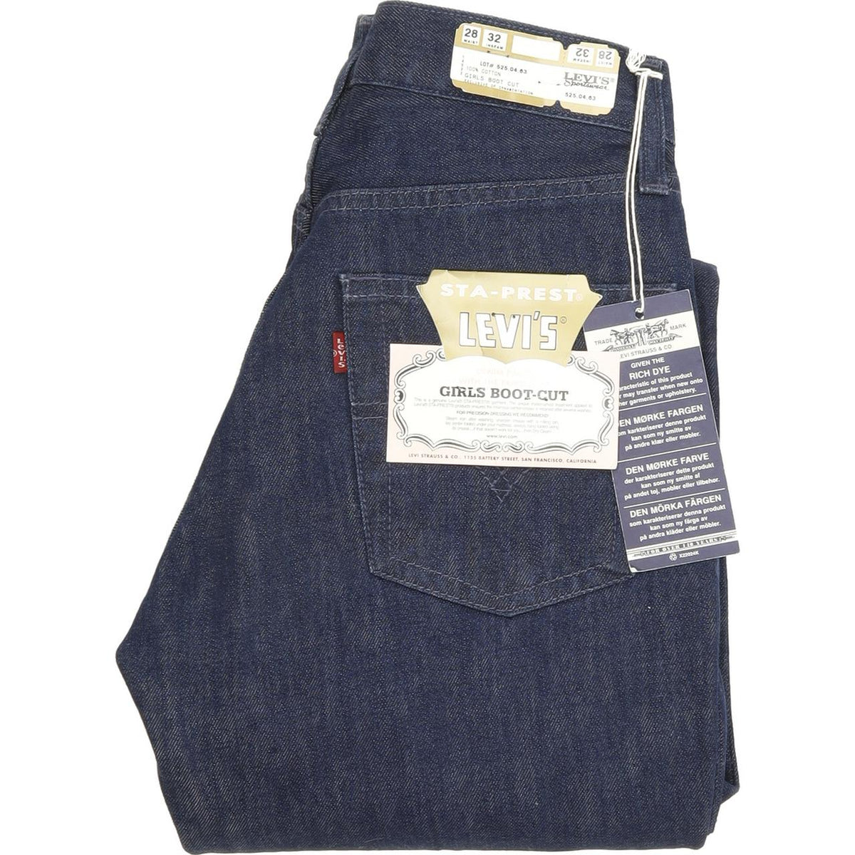 Levi's 525 Girls Women Blue Bootcut Regular Jeans W28 L32