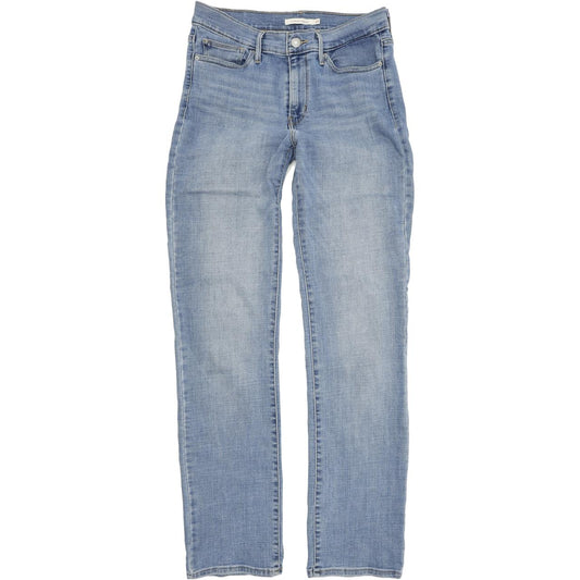 Levi's Slimming Women Blue Straight Slim Stretch Jeans W29 L32