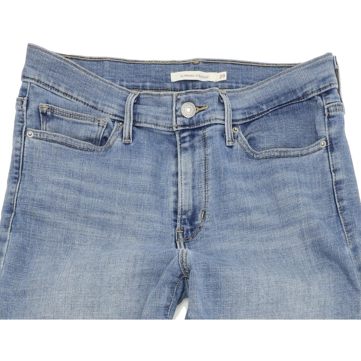 Levi's Slimming Women Blue Straight Slim Stretch Jeans W29 L32