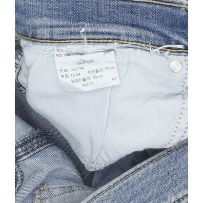 Levi's Slimming Women Blue Straight Slim Stretch Jeans W29 L32