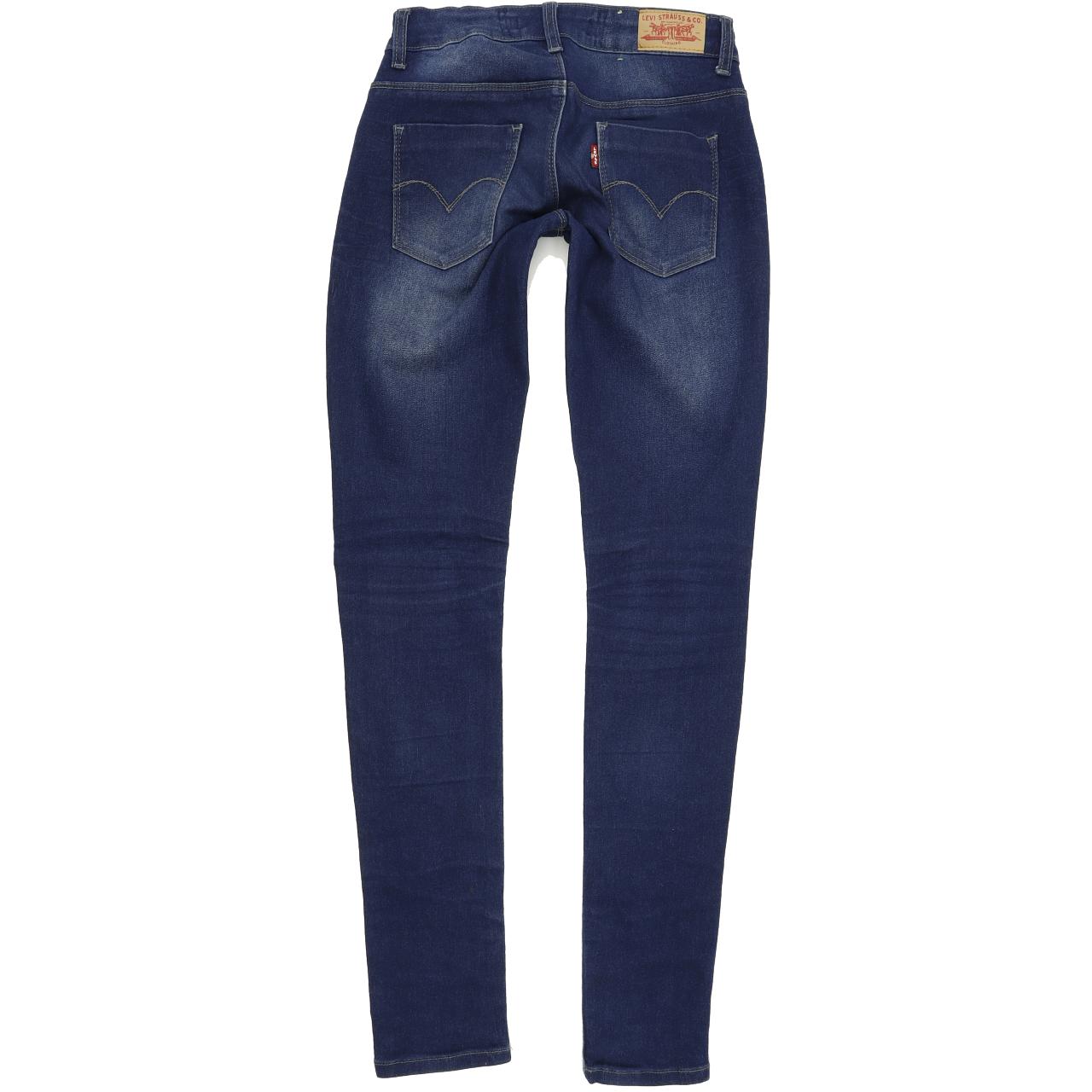 Levi's Girls Women Blue Skinny Slim Jegging Stretch Jeans W24 L30