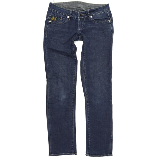 G-Star Midge Women Blue Straight Regular Stretch Jeans W28 L32