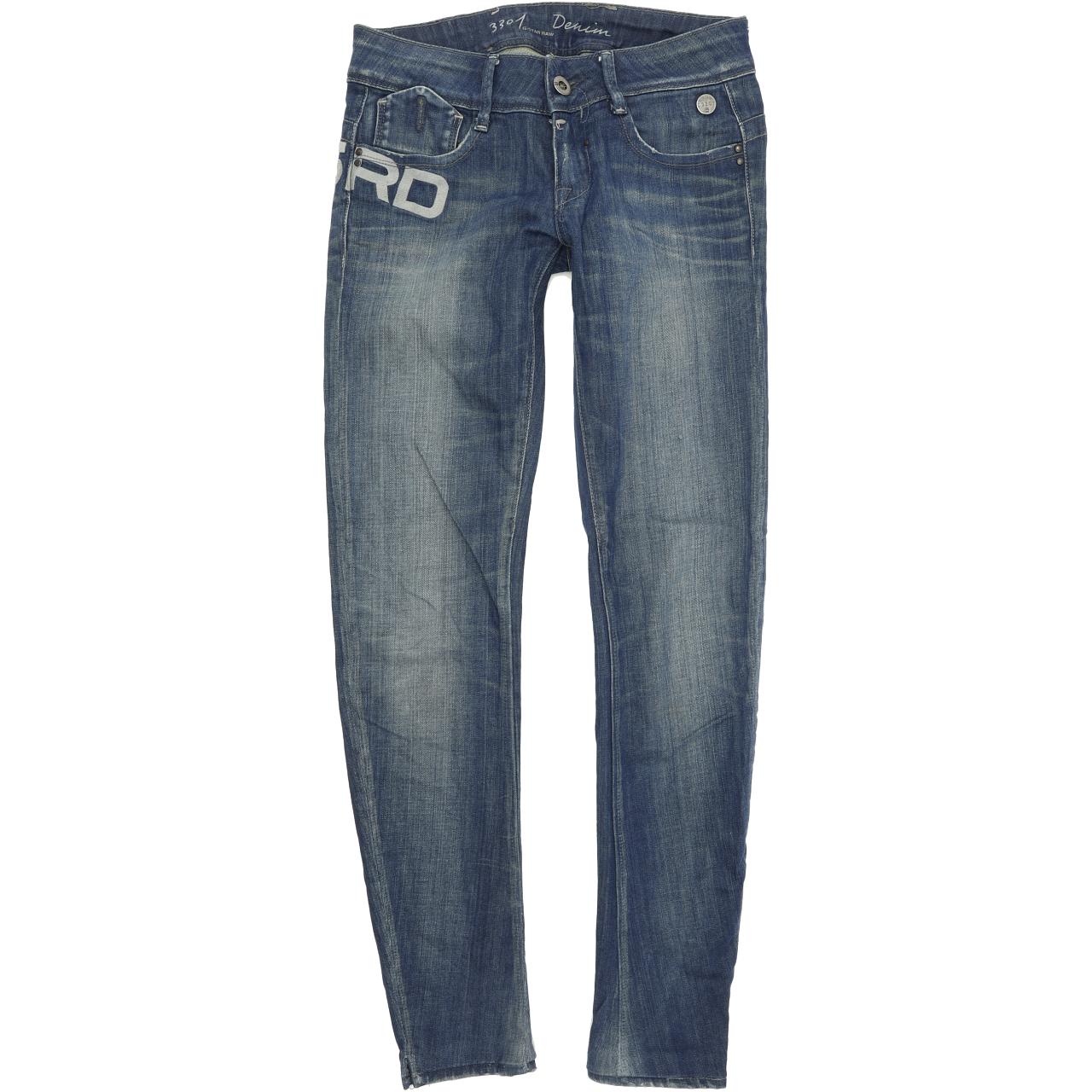 G-Star Royce Police  Women Blue Skinny Slim Stretch Jeans W25 L30