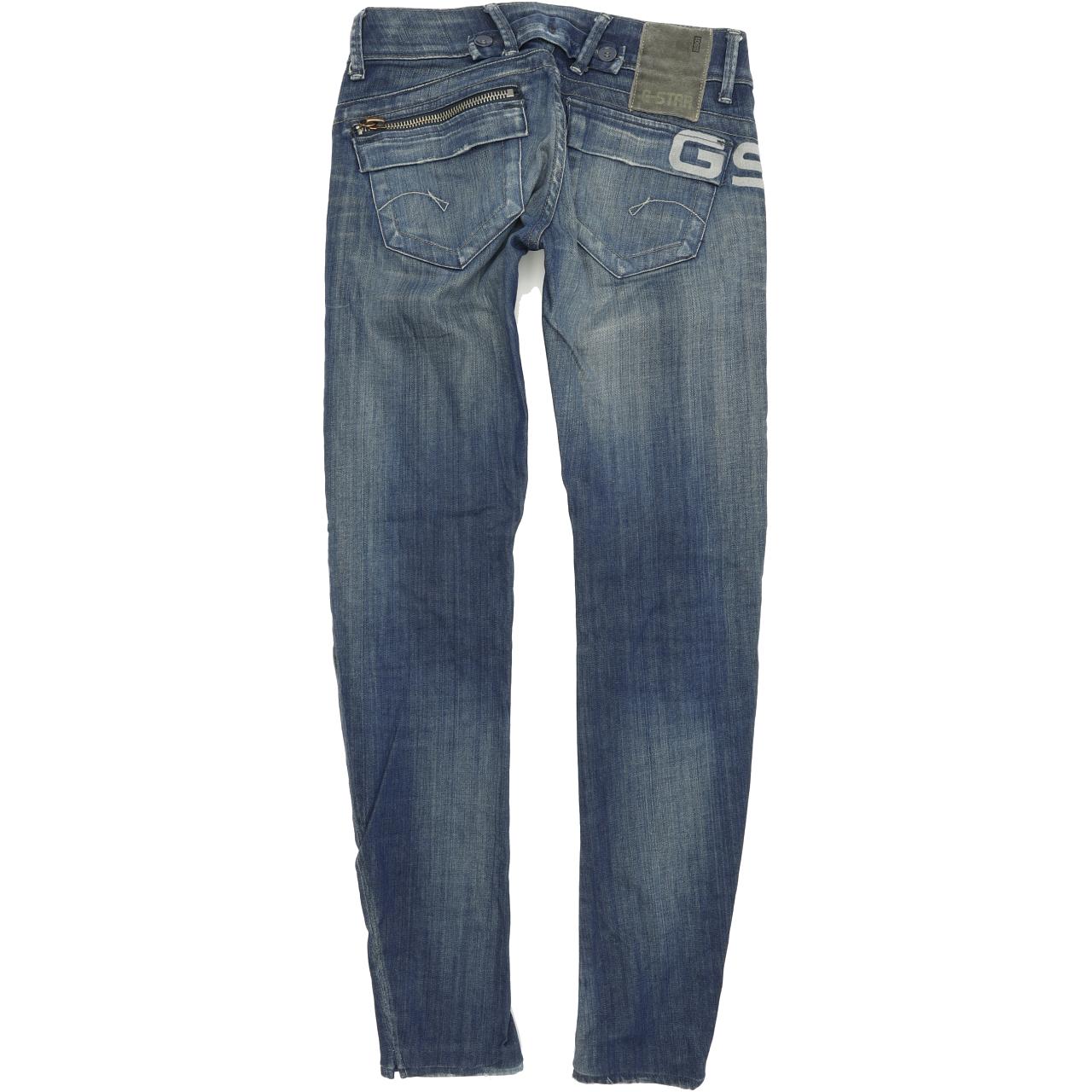 G-Star Royce Police  Women Blue Skinny Slim Stretch Jeans W25 L30
