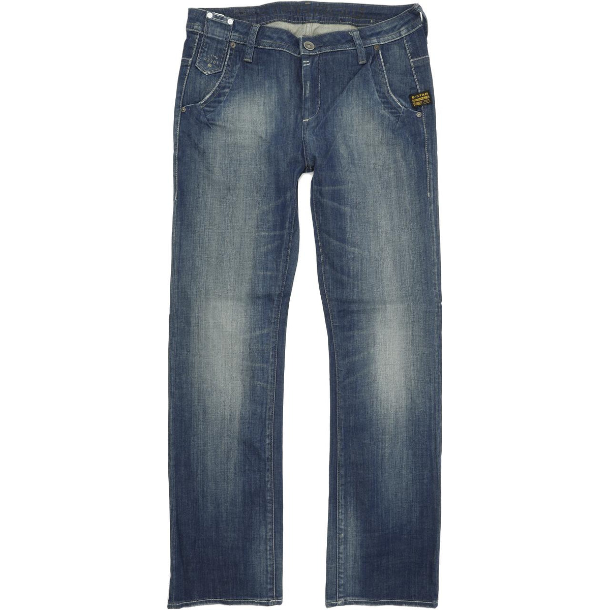 G-Star Lyric Women Blue Straight Loose Stretch Jeans W27 L32