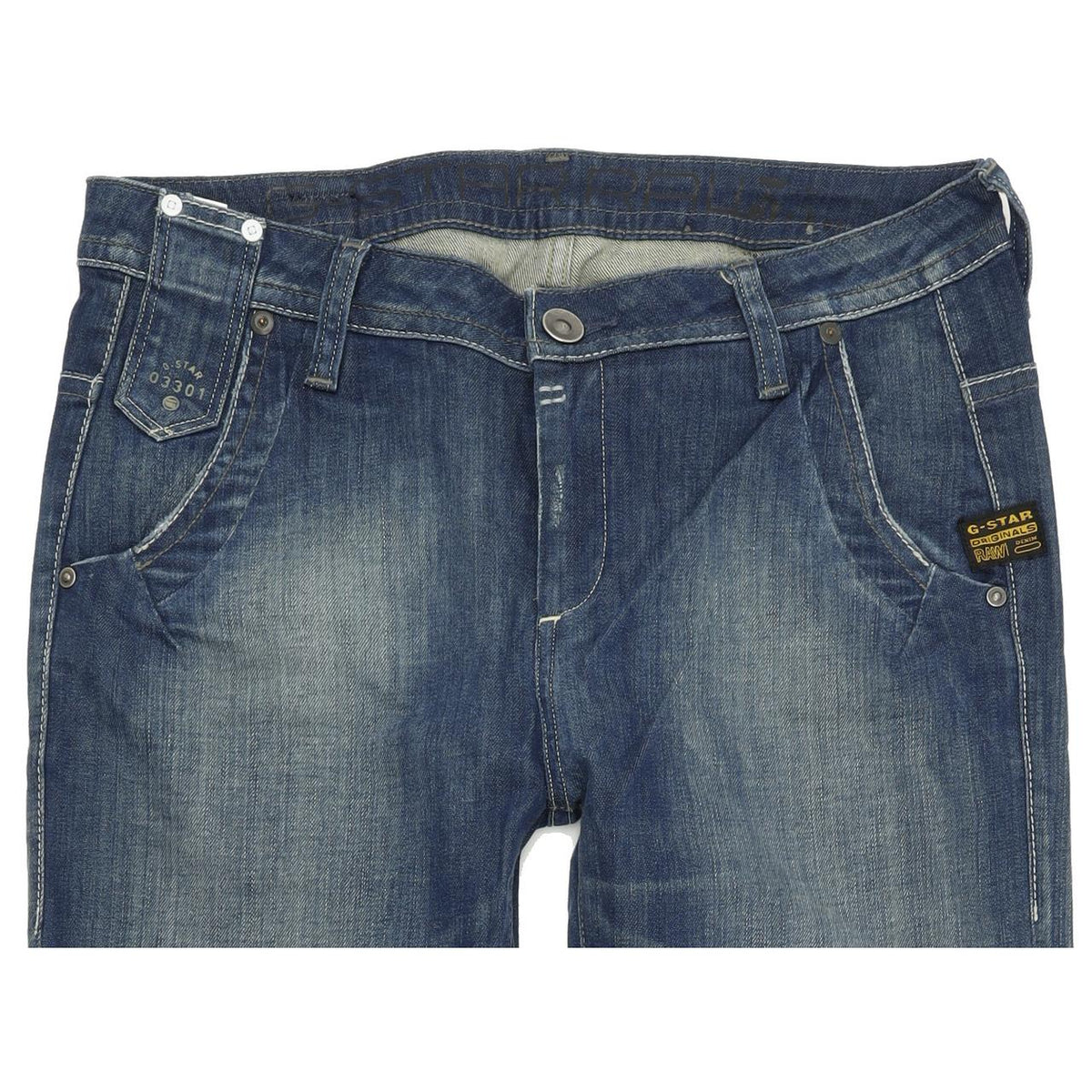 G-Star Lyric Women Blue Straight Loose Stretch Jeans W27 L32