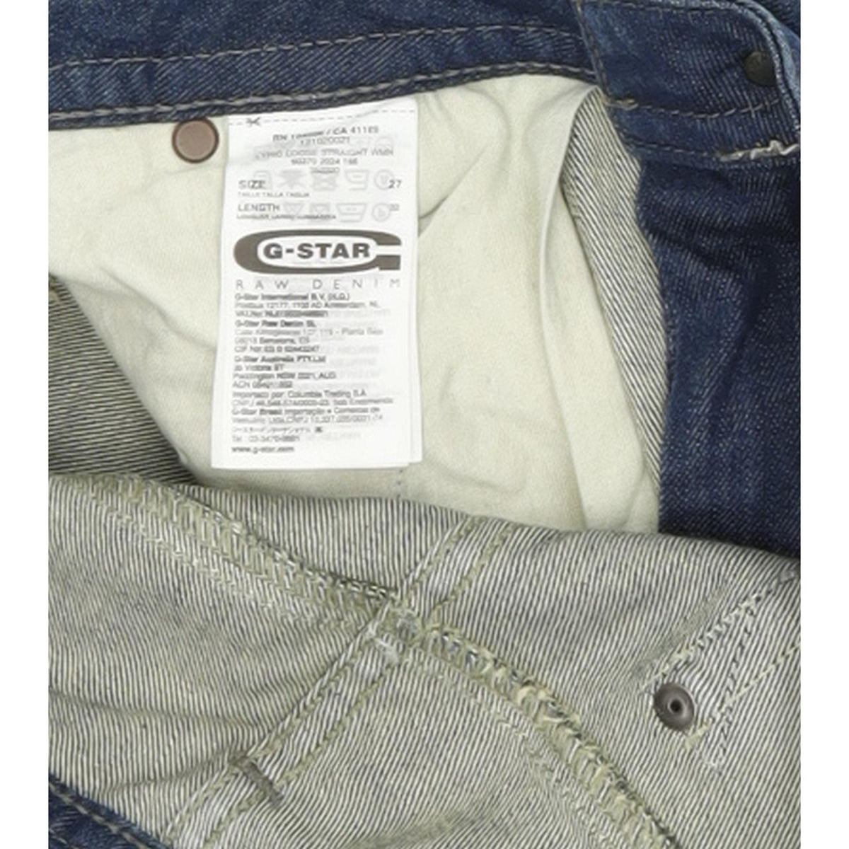 G-Star Lyric Women Blue Straight Loose Stretch Jeans W27 L32