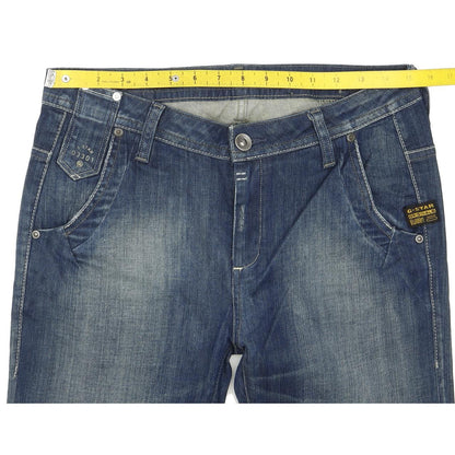 G-Star Lyric Women Blue Straight Loose Stretch Jeans W27 L32