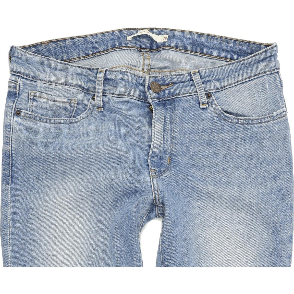 Levi's 711 Women Blue Skinny Slim Stretch Jeans W28 L30