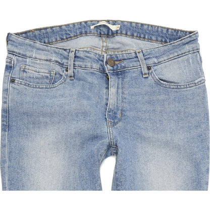 Levi's 711 Women Blue Skinny Slim Stretch Jeans W28 L30