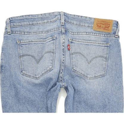 Levi's 711 Women Blue Skinny Slim Stretch Jeans W28 L30
